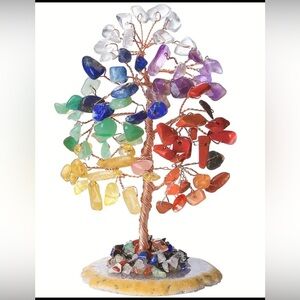 Chakra Healing Crystal Money Tree with Copper Wire